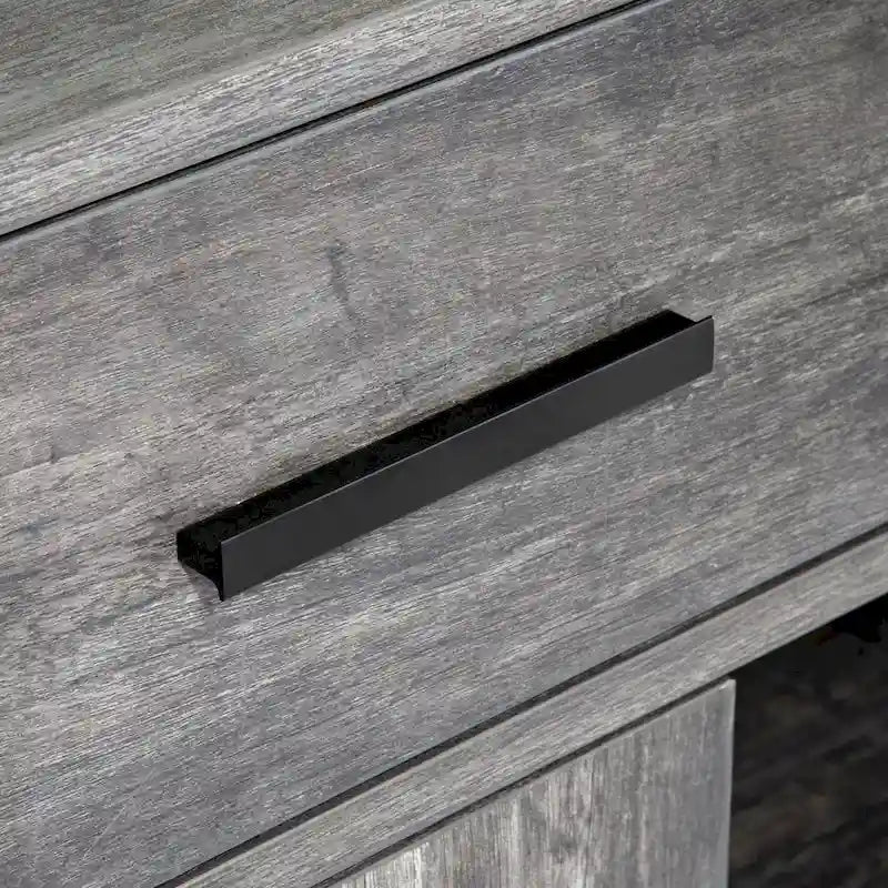 Q-Max 47W Sideboard Storage Cabinet, Dining Server Cupboard Buffet Table with Two Cabinets, Two Drawers, Two Open Shelves