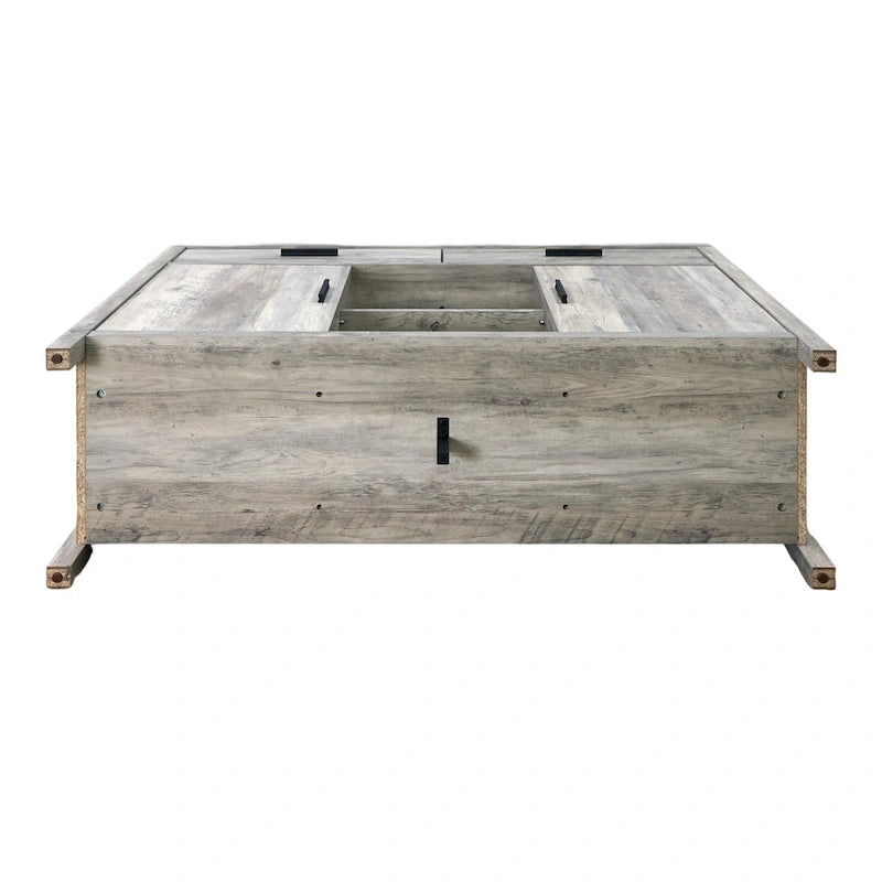 Q-Max 47W Sideboard Storage Cabinet, Dining Server Cupboard Buffet Table with Two Cabinets, Two Drawers, Two Open Shelves