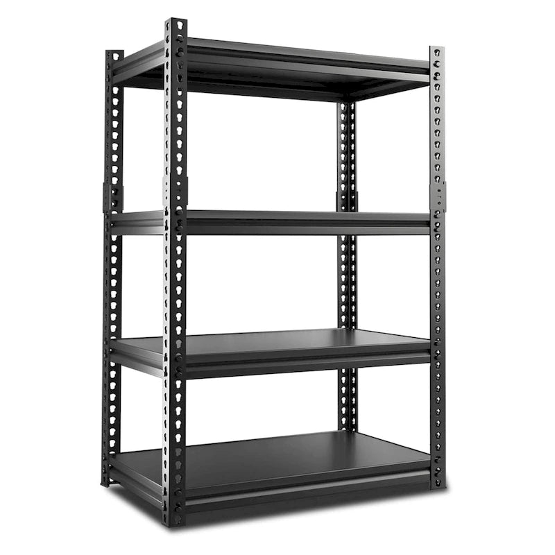 DoCred Adjustable Garage Storage Shelves, Metal Shelving, Black
