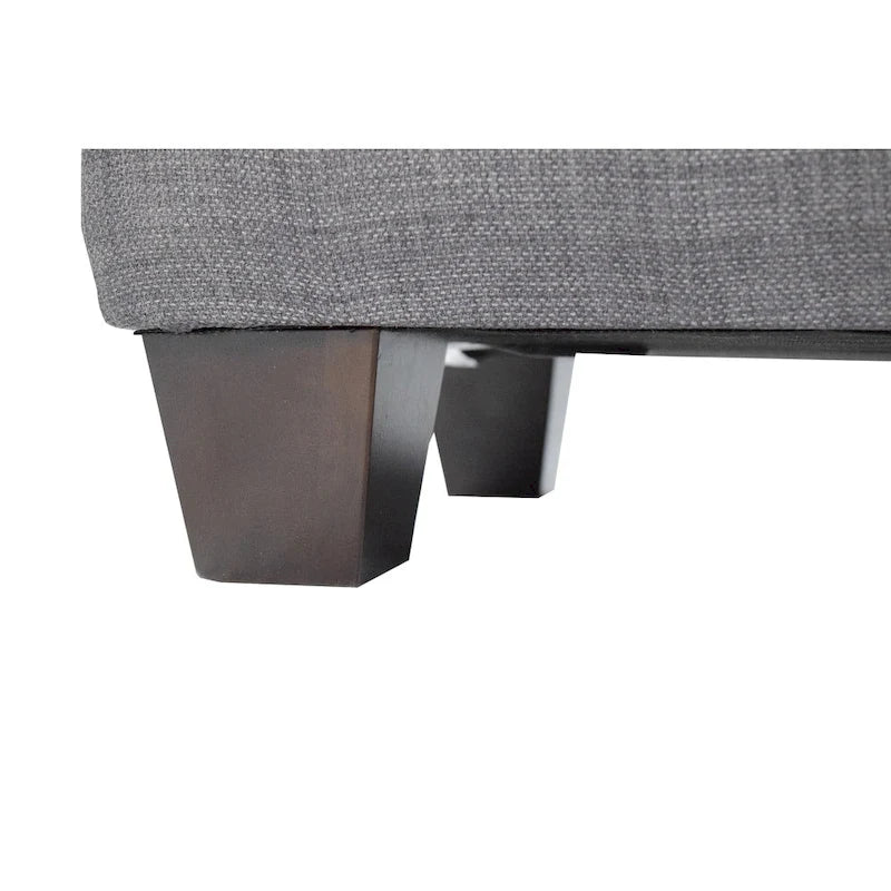The Sole Secret Dark Grey Diamond Tufted Shoe Storage Bench