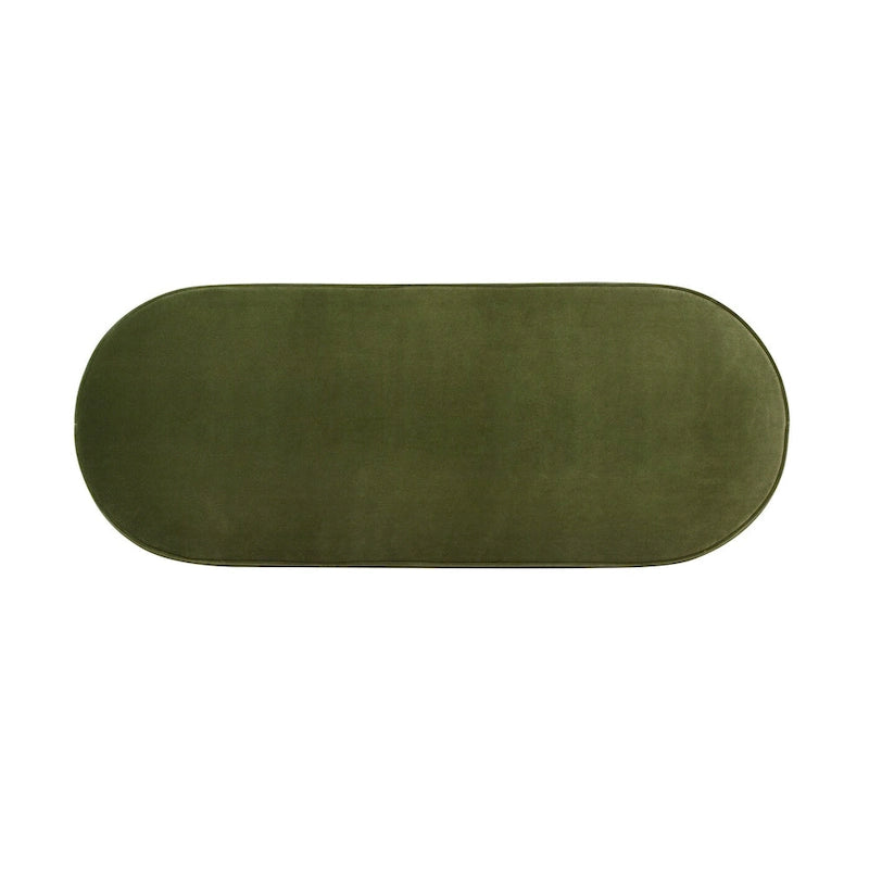 Chloe Modern Glam Performance Velvet Oval Tufted Storage Bench