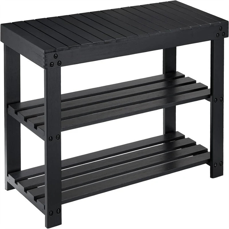 3 Tier Sturdy Shoe Bench - 11D x 27.5W x 17.5H