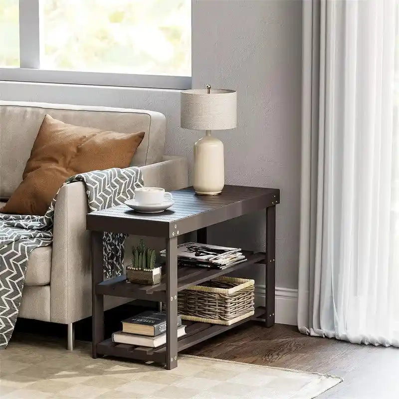 3 Tier Sturdy Shoe Bench - 11D x 27.5W x 17.5H