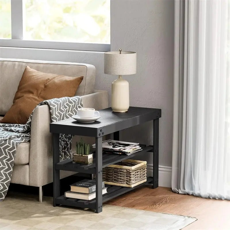 3 Tier Sturdy Shoe Bench - 11D x 27.5W x 17.5H