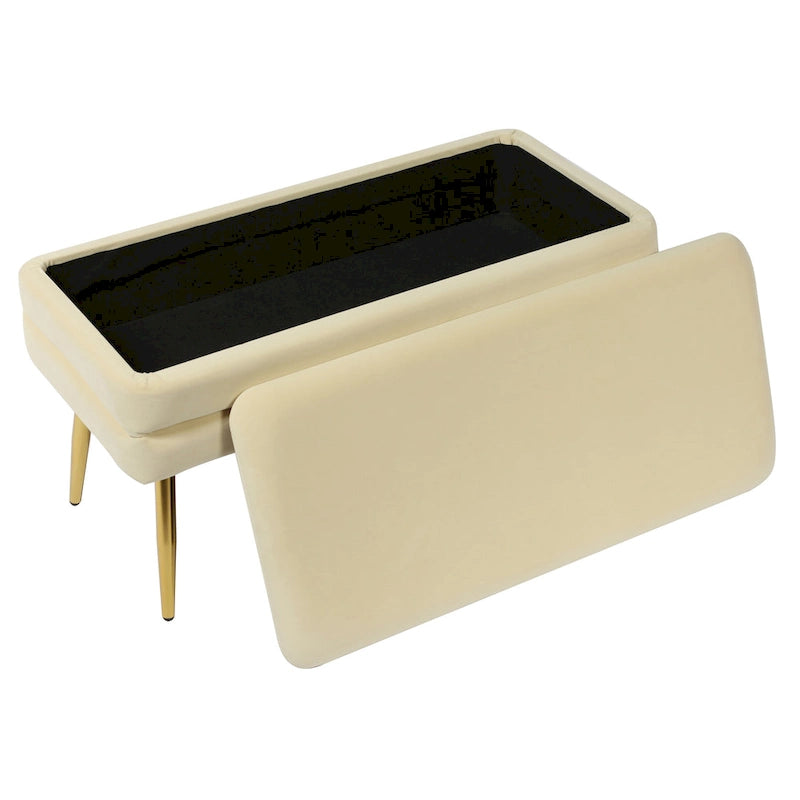 Ziva Cream Storage Bench