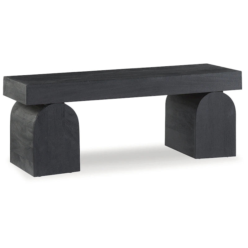 Signature Design by Ashley Holgrove Black Accent Bench - 50 W x 16 D x 18.25 H