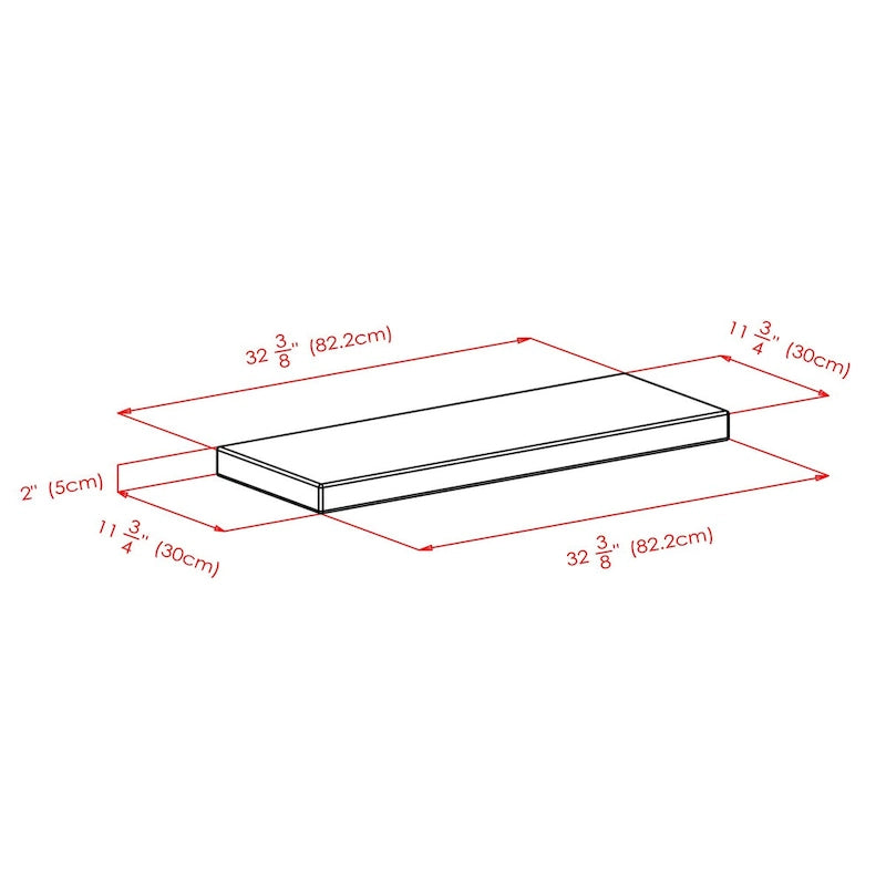 Townsend Storage Bench with Seat Cushion, Espresso and Black - 33.7 x 12.52 x 19.17 inches