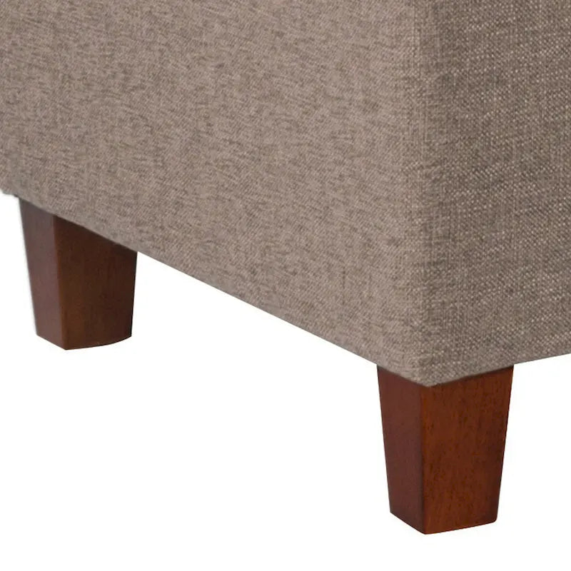 Textured Fabric Upholstered Tufted Wooden Bench With Hinged Storage, - 18 H x 40 W x 18 L Inches