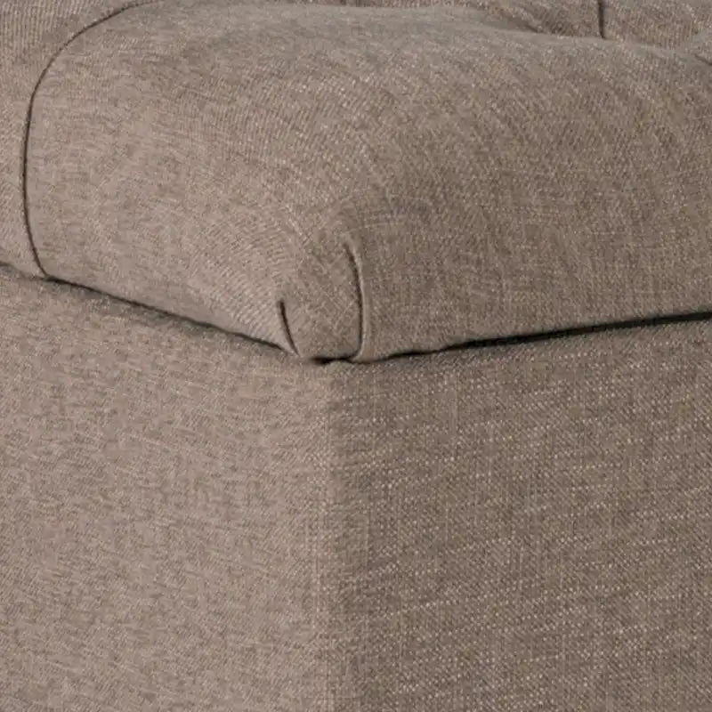 Textured Fabric Upholstered Tufted Wooden Bench With Hinged Storage, - 18 H x 40 W x 18 L Inches