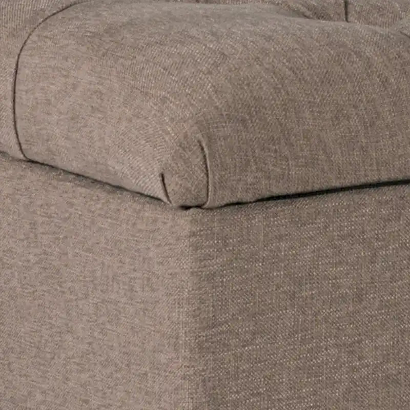 Textured Fabric Upholstered Tufted Wooden Bench With Hinged Storage, - 18 H x 40 W x 18 L Inches