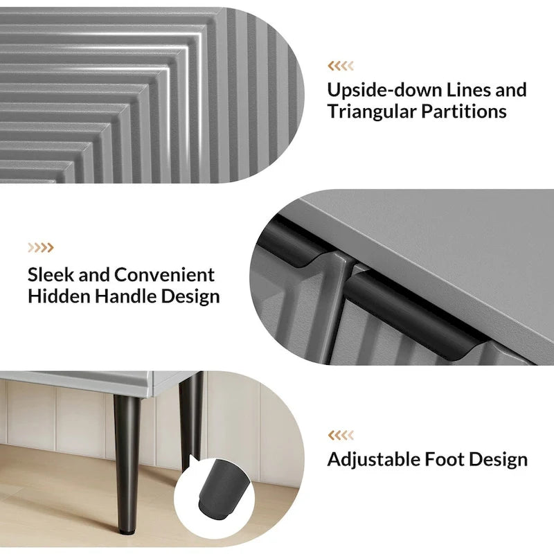 Joseph Modern Mid-century Tapered Feet Storage Cabinet with Adjustable Shelves by HULALA HOME