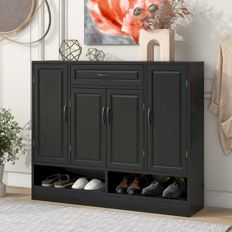 Modern Shoe Cabinet with Adjustable Shelves