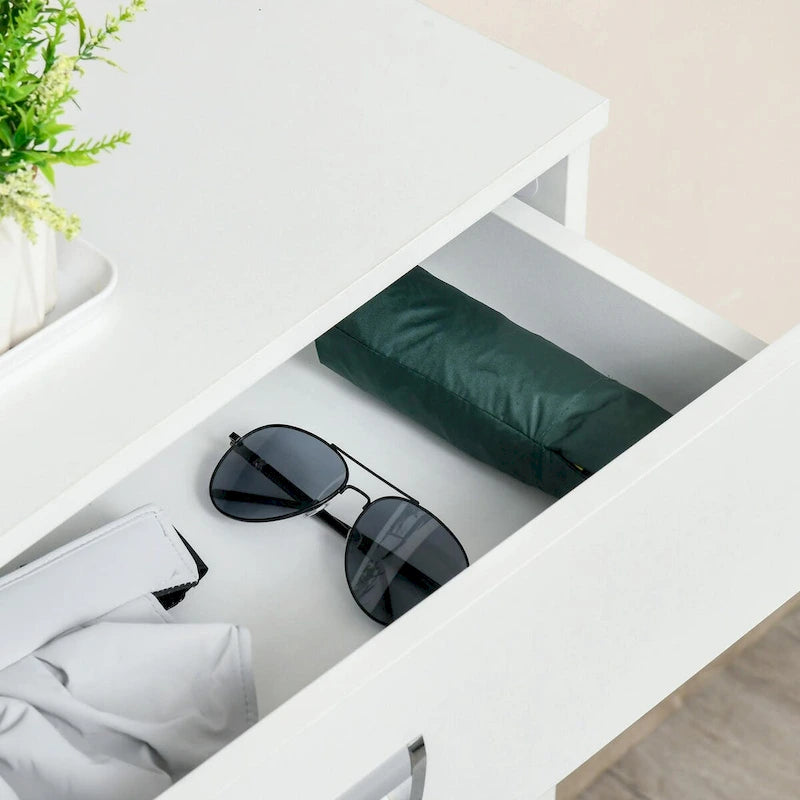 Modern 3-Drawer Shoe Cabinet with Adjustable Shelf and 2 Flip Doors