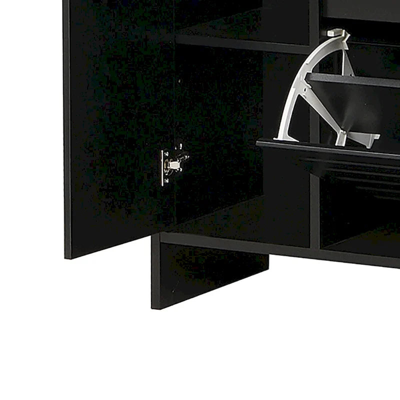 2-Peice Storage Set with Shoe Storage Cabinet and Wall-Mounted Storage Cabinet
