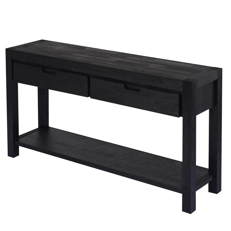 55.1W Console Table with 2 Drawers and 1 Shelf - N/A