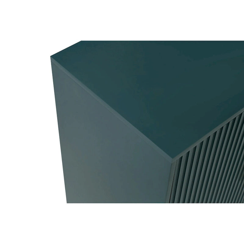 Wood TV Stand with Storage Cabinet and Adjustable Shelves