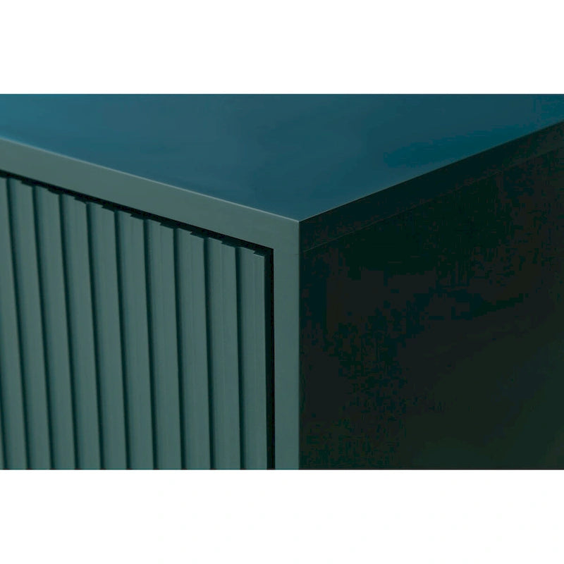 Wood TV Stand with Storage Cabinet and Adjustable Shelves