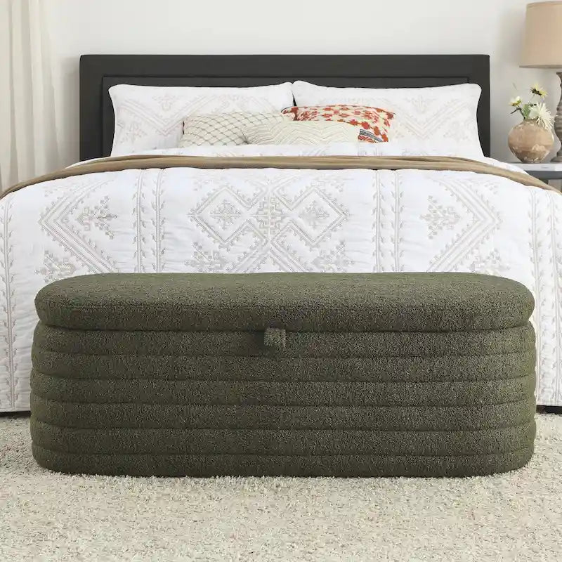 Storage Bench with Safety Hinge