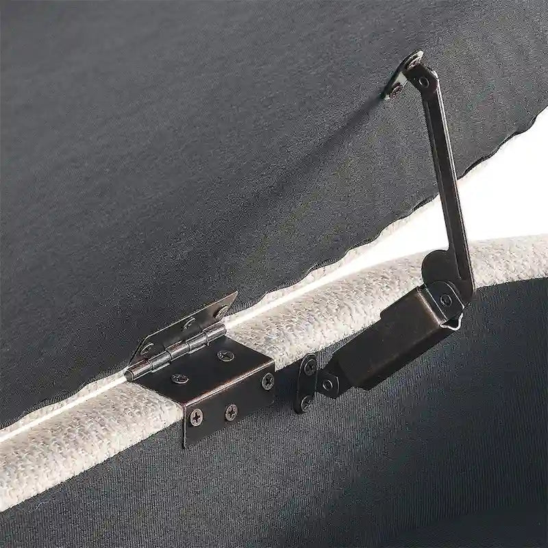 Bed Stool Oval Storage Bench, Rubber Wood Legs - Beige