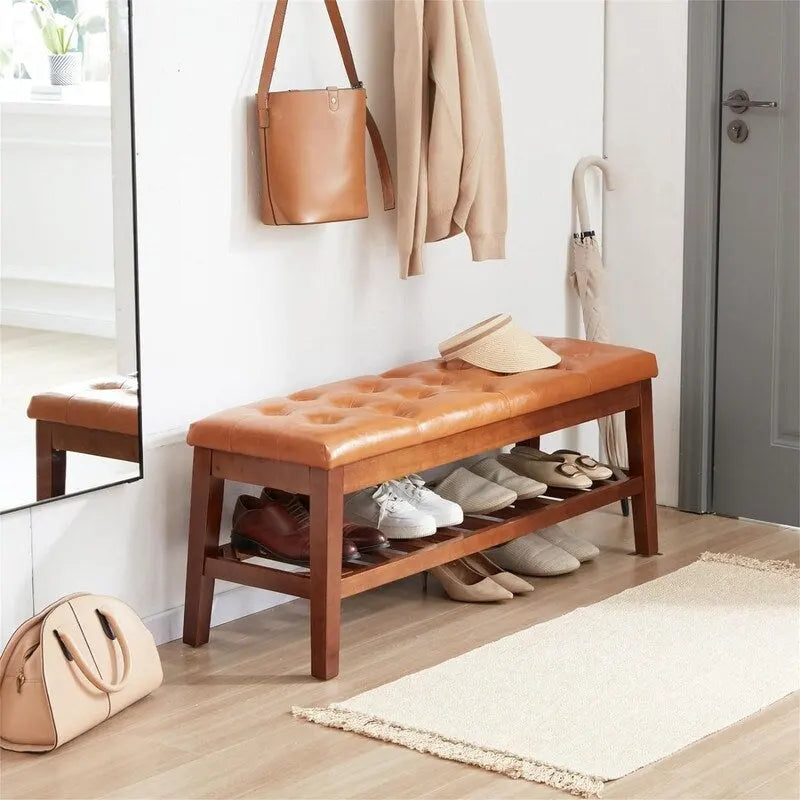 Shoe Bench Entryway - 43.3D x 14W x 18H