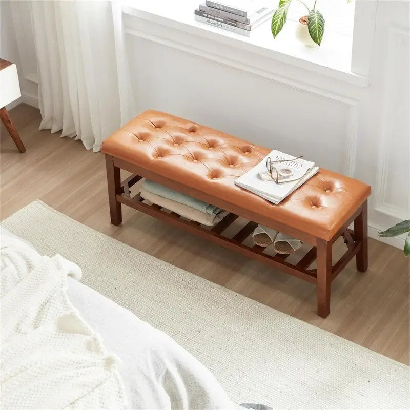 Shoe Bench Entryway - 43.3D x 14W x 18H
