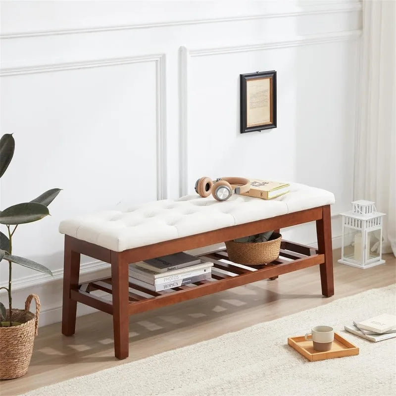 Shoe Bench Entryway - 43.3D x 14W x 18H