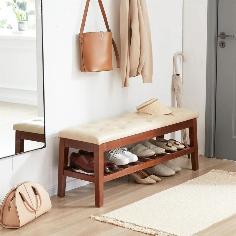 Shoe Bench Entryway - 43.3D x 14W x 18H