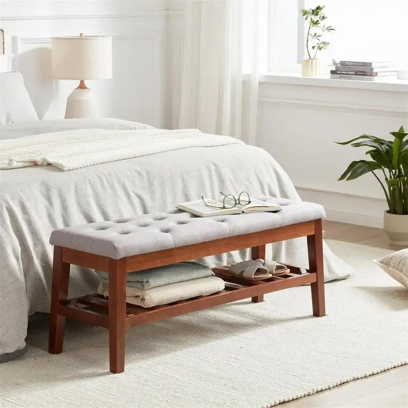 Shoe Bench Entryway - 43.3D x 14W x 18H