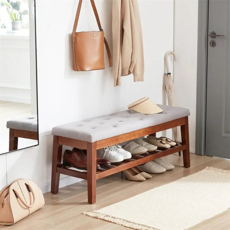 Shoe Bench Entryway - 43.3D x 14W x 18H