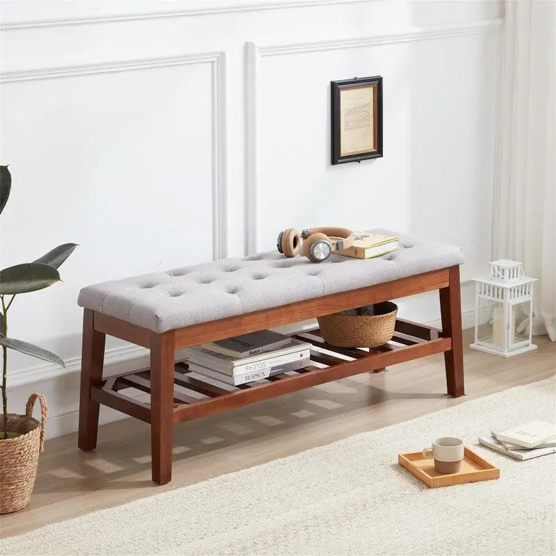 Shoe Bench Entryway - 43.3D x 14W x 18H