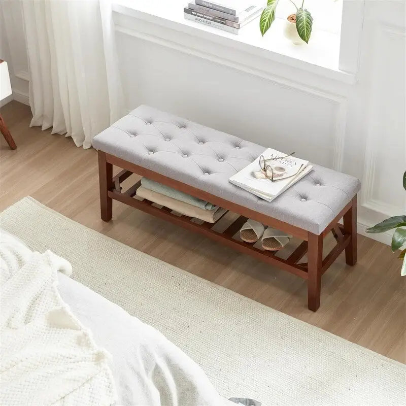 Shoe Bench Entryway - 43.3D x 14W x 18H