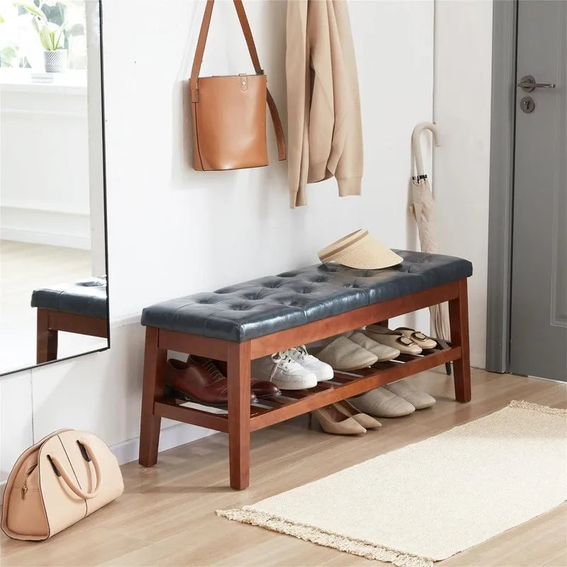Shoe Bench Entryway - 43.3D x 14W x 18H