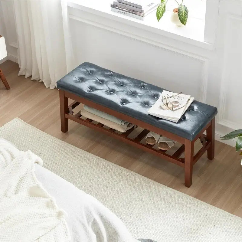 Shoe Bench Entryway - 43.3D x 14W x 18H