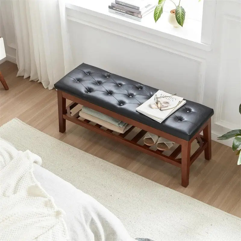 Shoe Bench Entryway - 43.3D x 14W x 18H