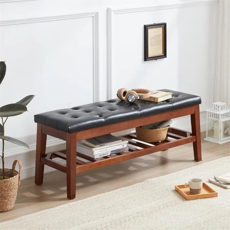 Shoe Bench Entryway - 43.3D x 14W x 18H