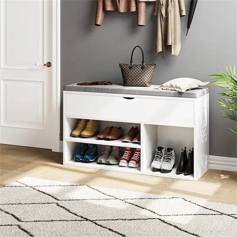 Storage Bench Storage Cabinet - 11.8D x 39.3W x 22.4H