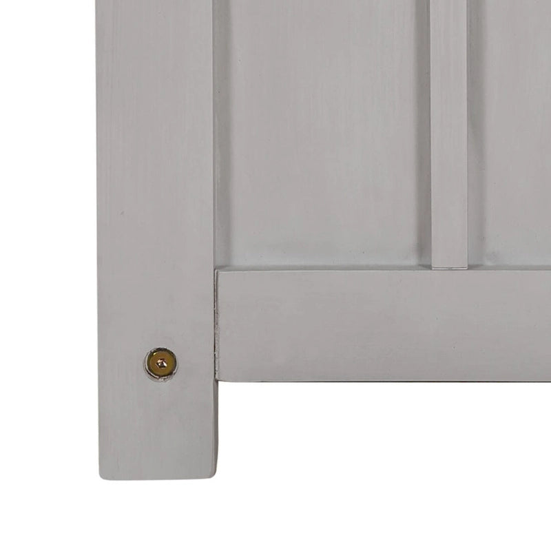 Classic Modern Storage Bench with Two Cabinets and Flip-Top Storage