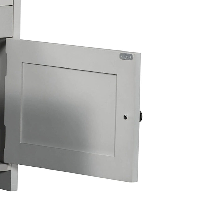 Classic Modern Storage Bench with Two Cabinets and Flip-Top Storage