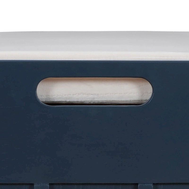 Classic Modern Storage Bench with Two Cabinets and Flip-Top Storage