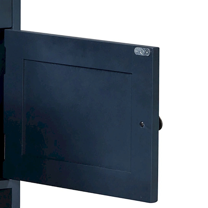 Classic Modern Storage Bench with Two Cabinets and Flip-Top Storage