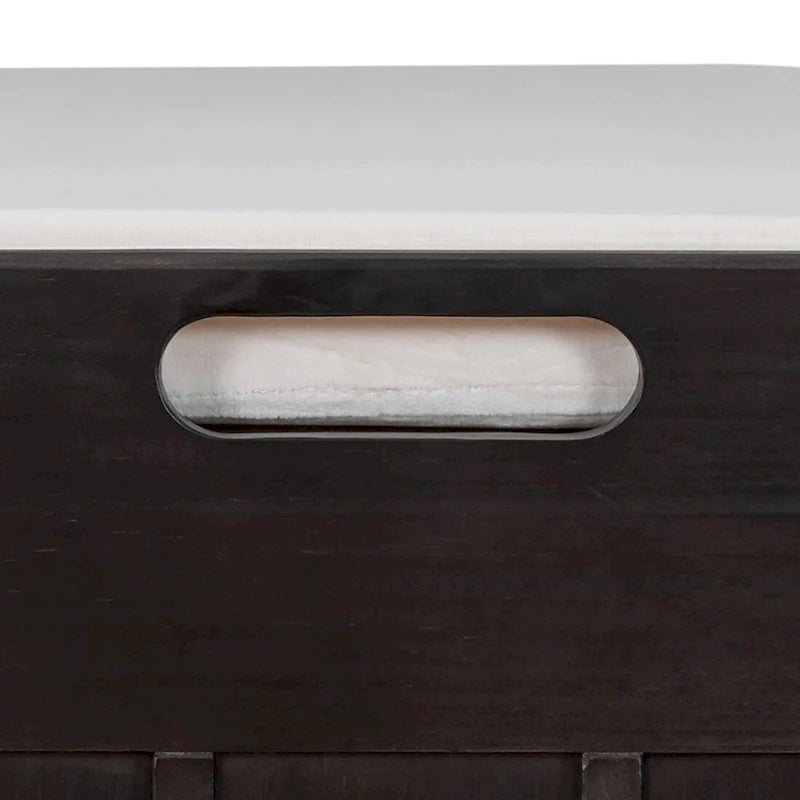 Classic Modern Storage Bench with Two Cabinets and Flip-Top Storage