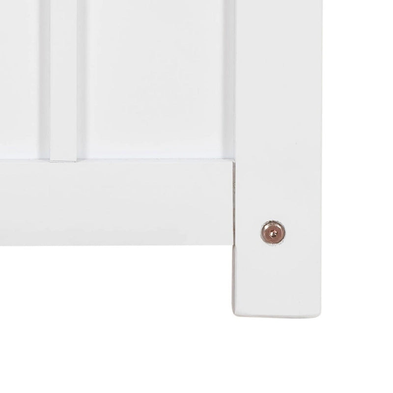 Classic Modern Storage Bench with Two Cabinets and Flip-Top Storage