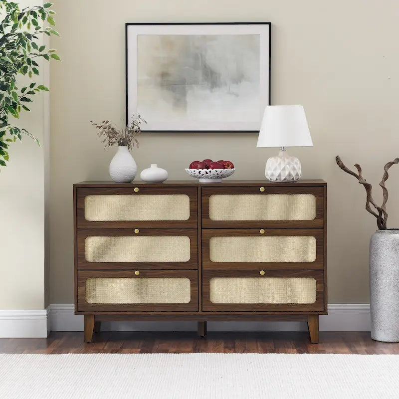 Drawer bedroom dresser,wooden antique dresser,TV cabinet bedroom living room corridor storage dresser,six-drawer cabinet