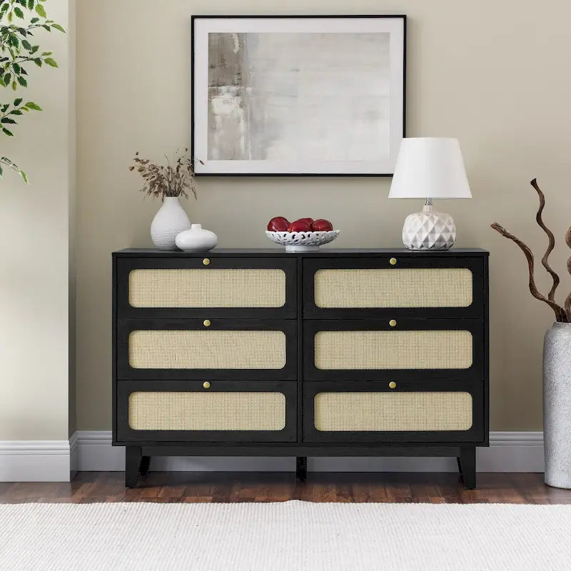 Drawer bedroom dresser,wooden antique dresser,TV cabinet bedroom living room corridor storage dresser,six-drawer cabinet