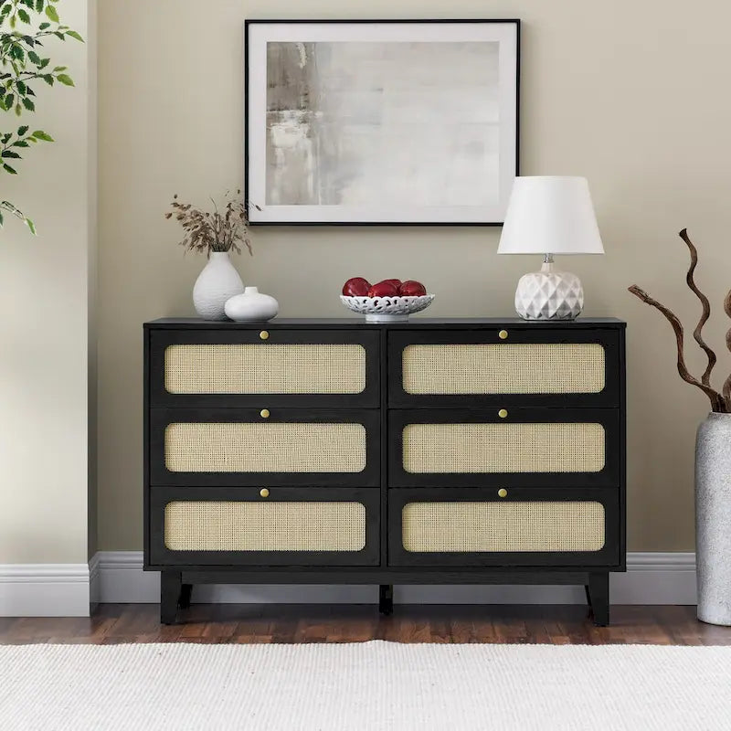 Drawer bedroom dresser,wooden antique dresser,TV cabinet bedroom living room corridor storage dresser,six-drawer cabinet
