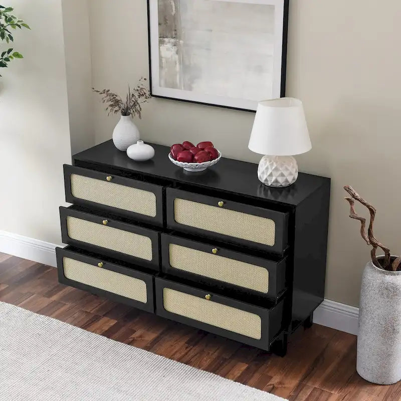 Drawer bedroom dresser,wooden antique dresser,TV cabinet bedroom living room corridor storage dresser,six-drawer cabinet