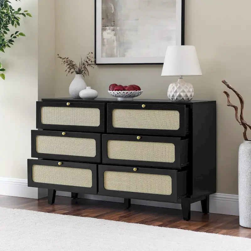 Drawer bedroom dresser,wooden antique dresser,TV cabinet bedroom living room corridor storage dresser,six-drawer cabinet