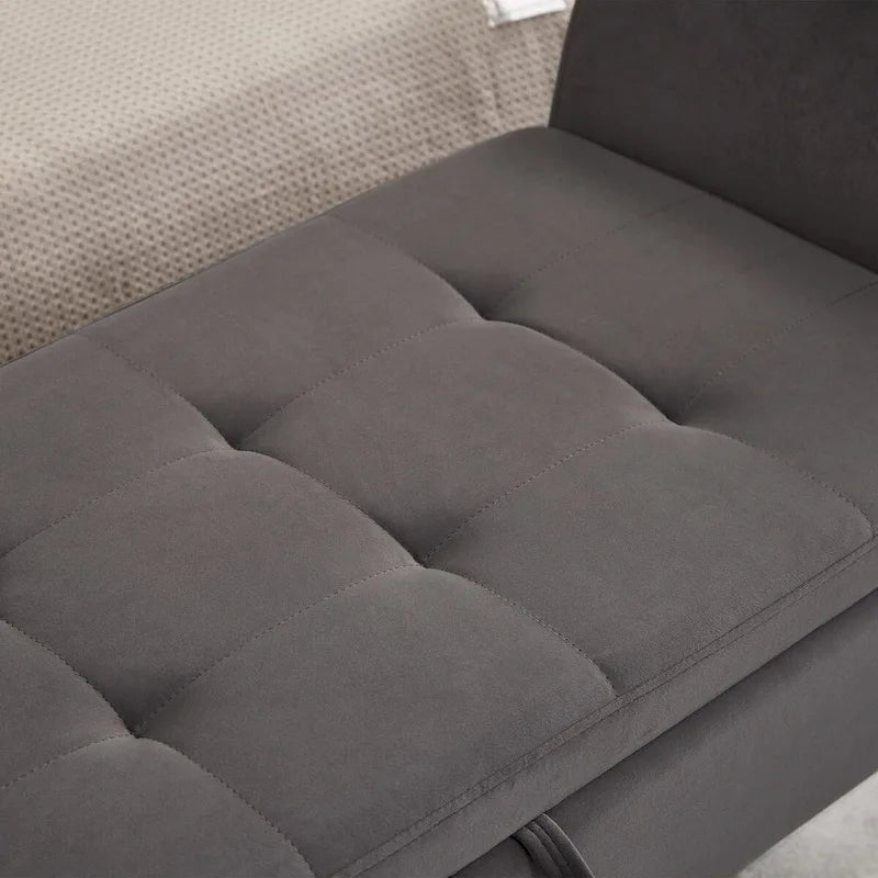 51.5 Bed Bench with Storage Velvet Space-Saving Sofas for Living Room, Apartment and Office