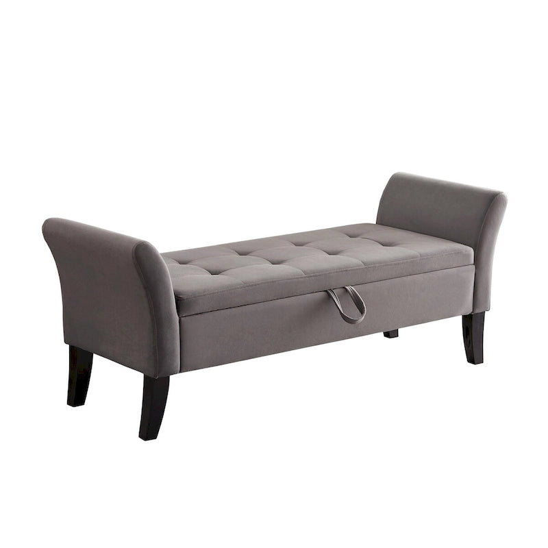 51.5 Bed Bench with Storage Velvet Space-Saving Sofas for Living Room, Apartment and Office