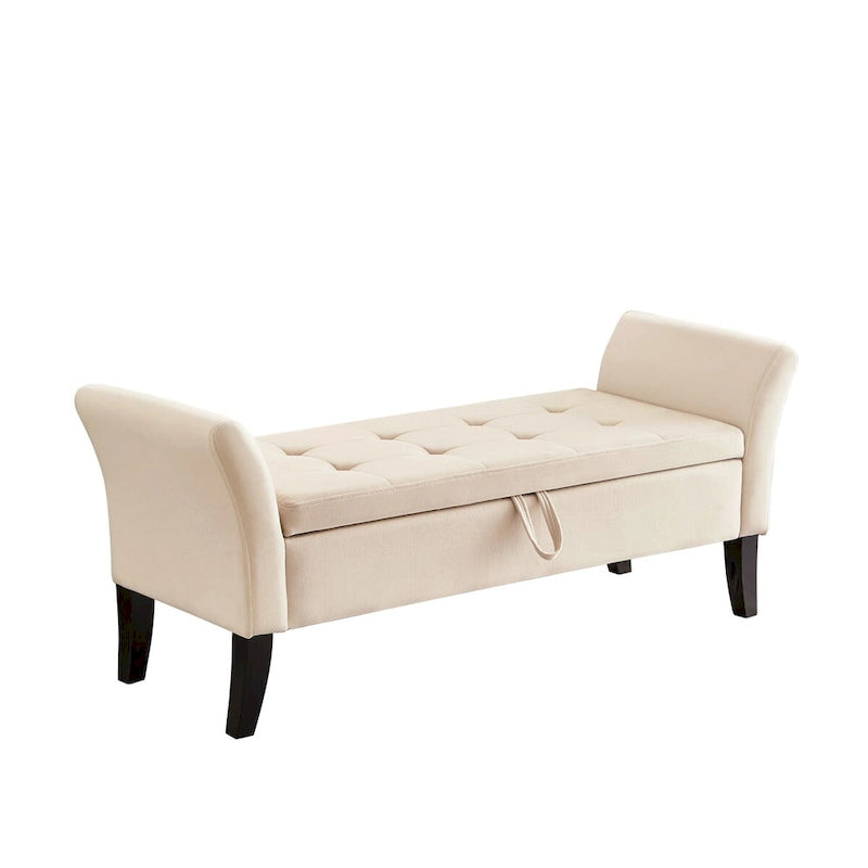 51.5 Bed Bench with Storage Velvet Space-Saving Sofas for Living Room, Apartment and Office